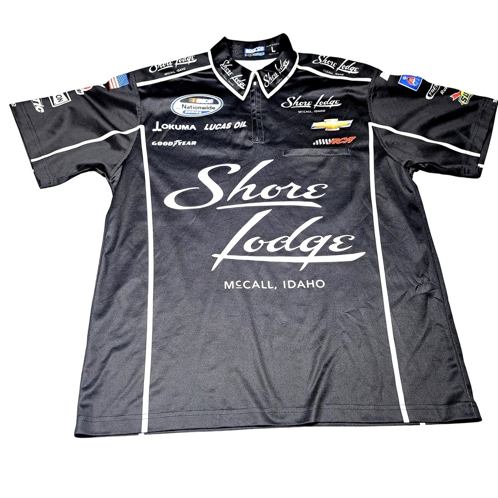 Sparco NASCAR RCR Racing Shore Lodge Crew Shirt Black Mens Large N1600-DI